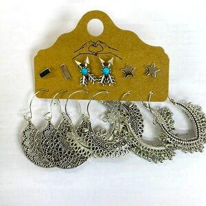 6 pairs of earrings